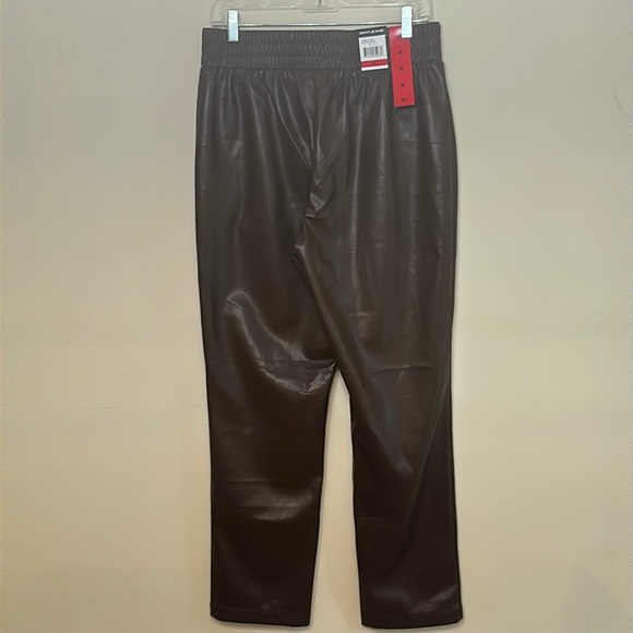 NWT DKNY Jeans Brown Faux Leather pants Size M - Picture 7 of 12